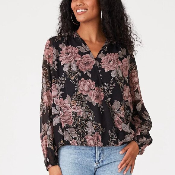 lovestitch Tops - New Lovestitch Daphne Surplice Blouse Sz Small